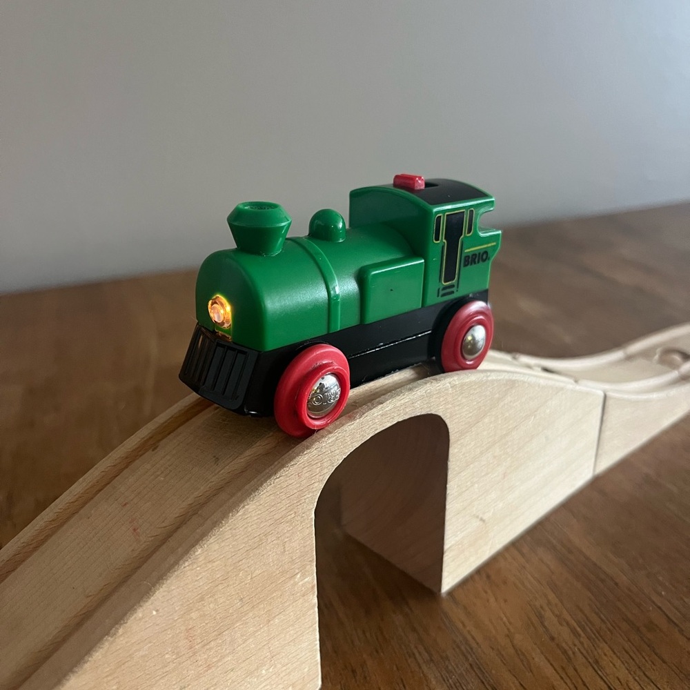 Brio Green and Black Toy Train with Headlight